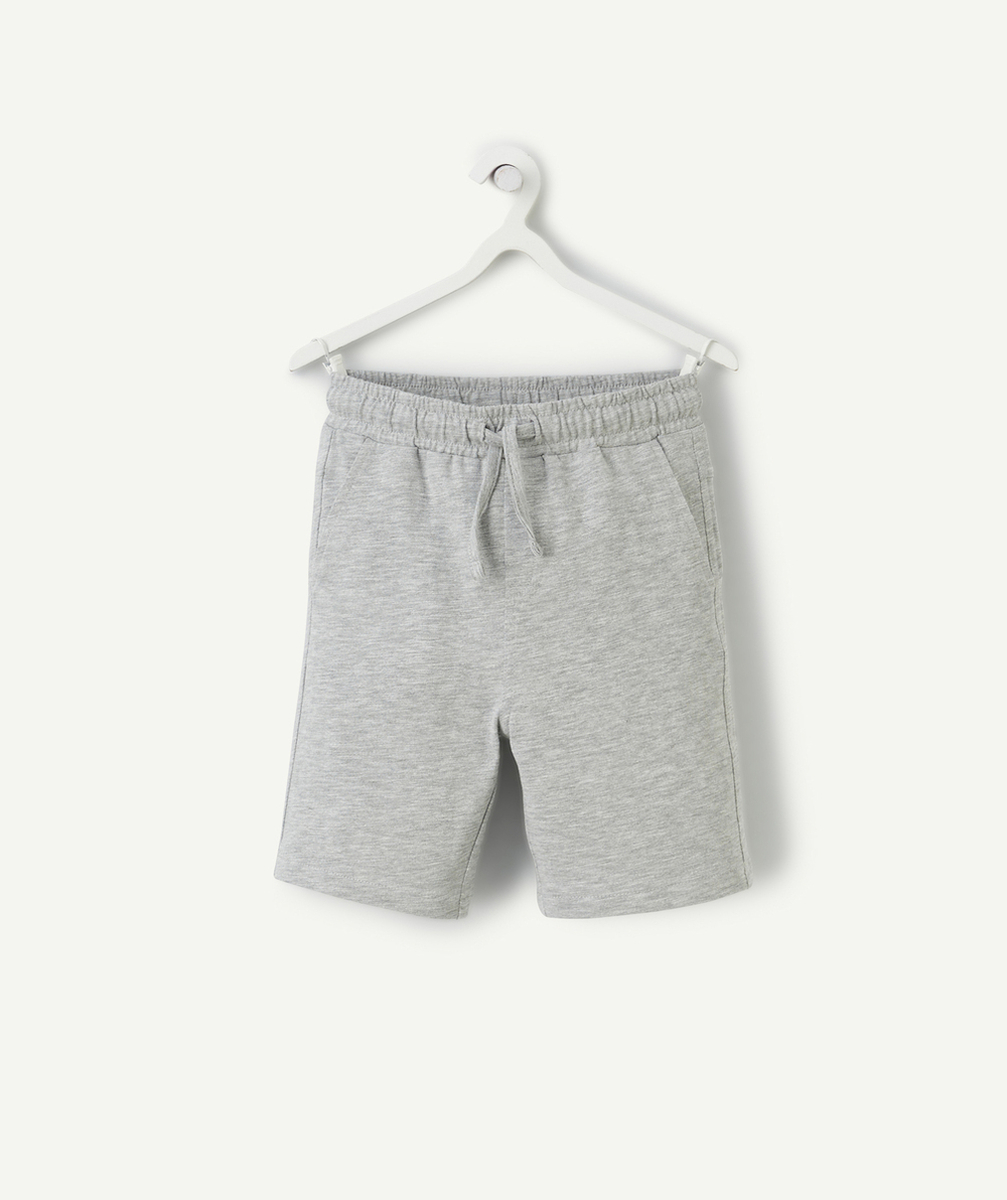 bermuda garçon en coton bio gris