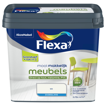 Flexa Mooi Makkelijk meubels lak zijdeglans wit 750 ml
