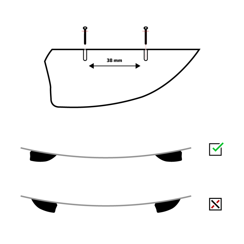 A L'UNITÉ - AILERON DE TWINTIP UNIVERSEL RYDE 5CM