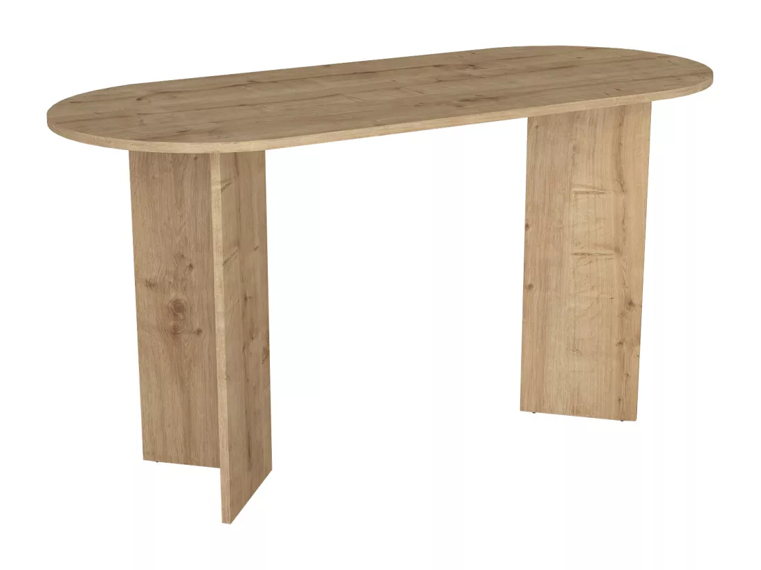 Bureau console - Coloris : Naturel clair - TOPANIA