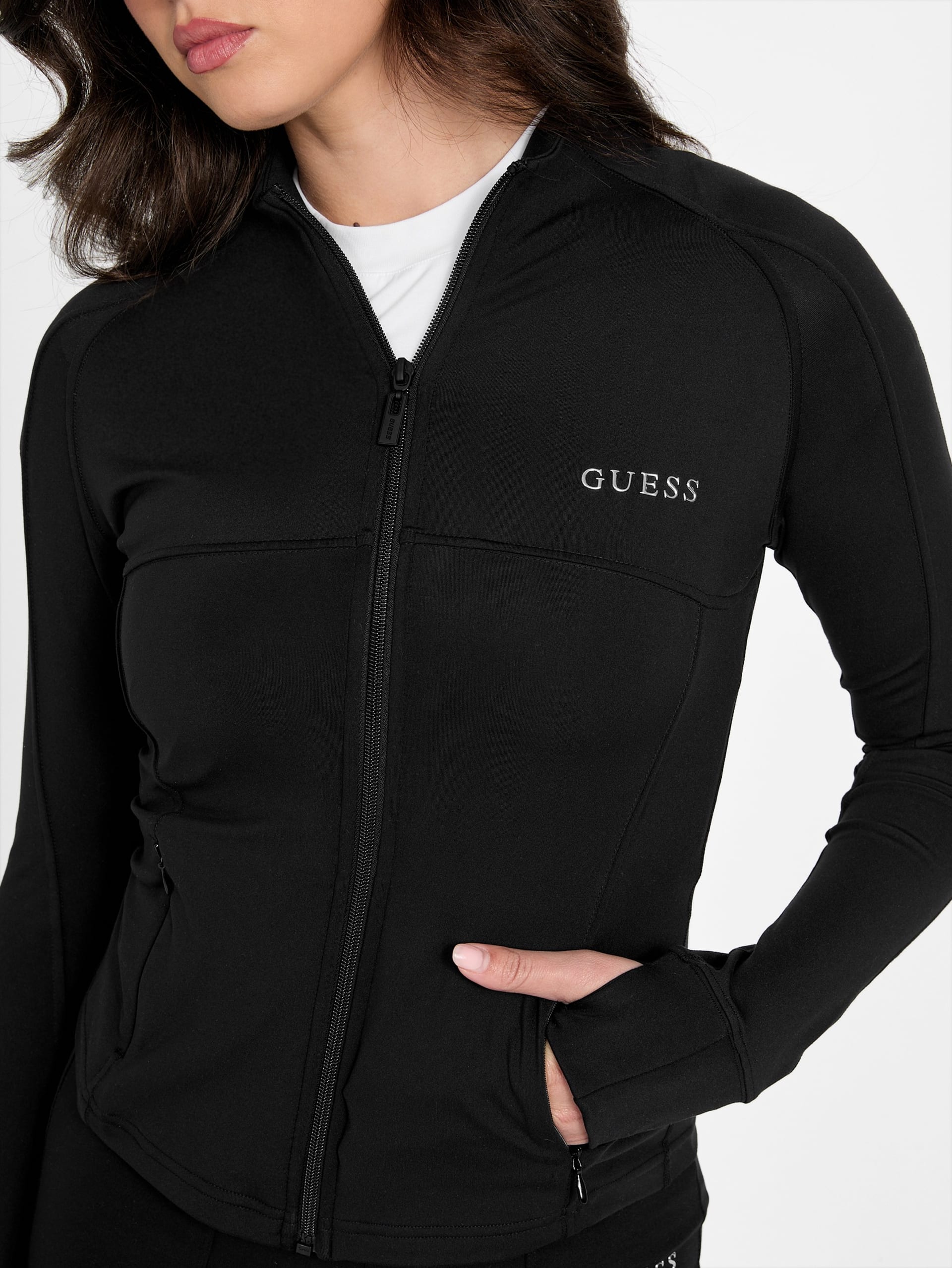 Suéter esportivo Eco Margot com zíper frontal