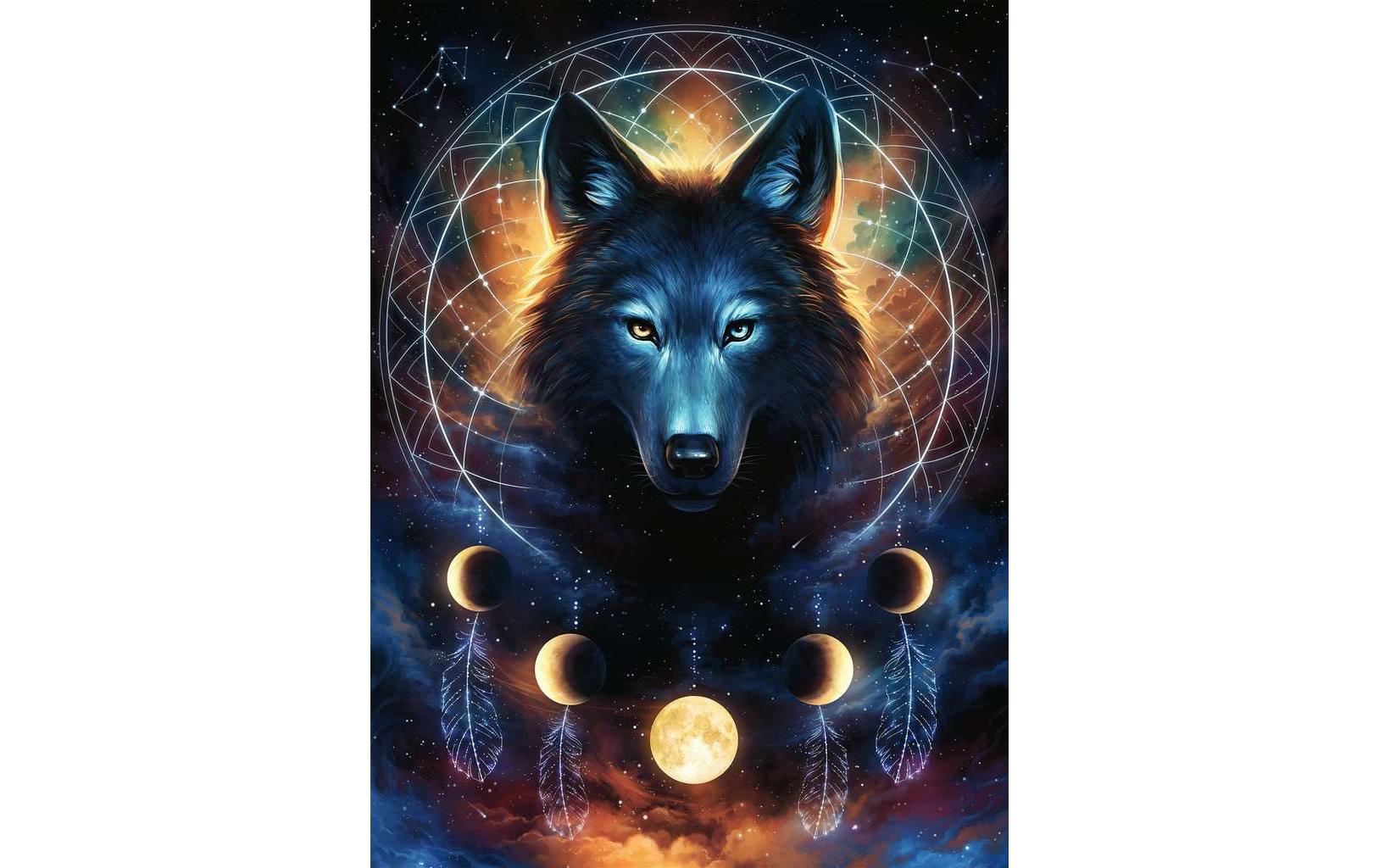 Puzzle Leuchtender WolfLeuchtpuzzle
