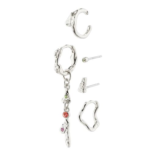 Pilgrim Irene 5-pak Øreringe, Silver Plated
