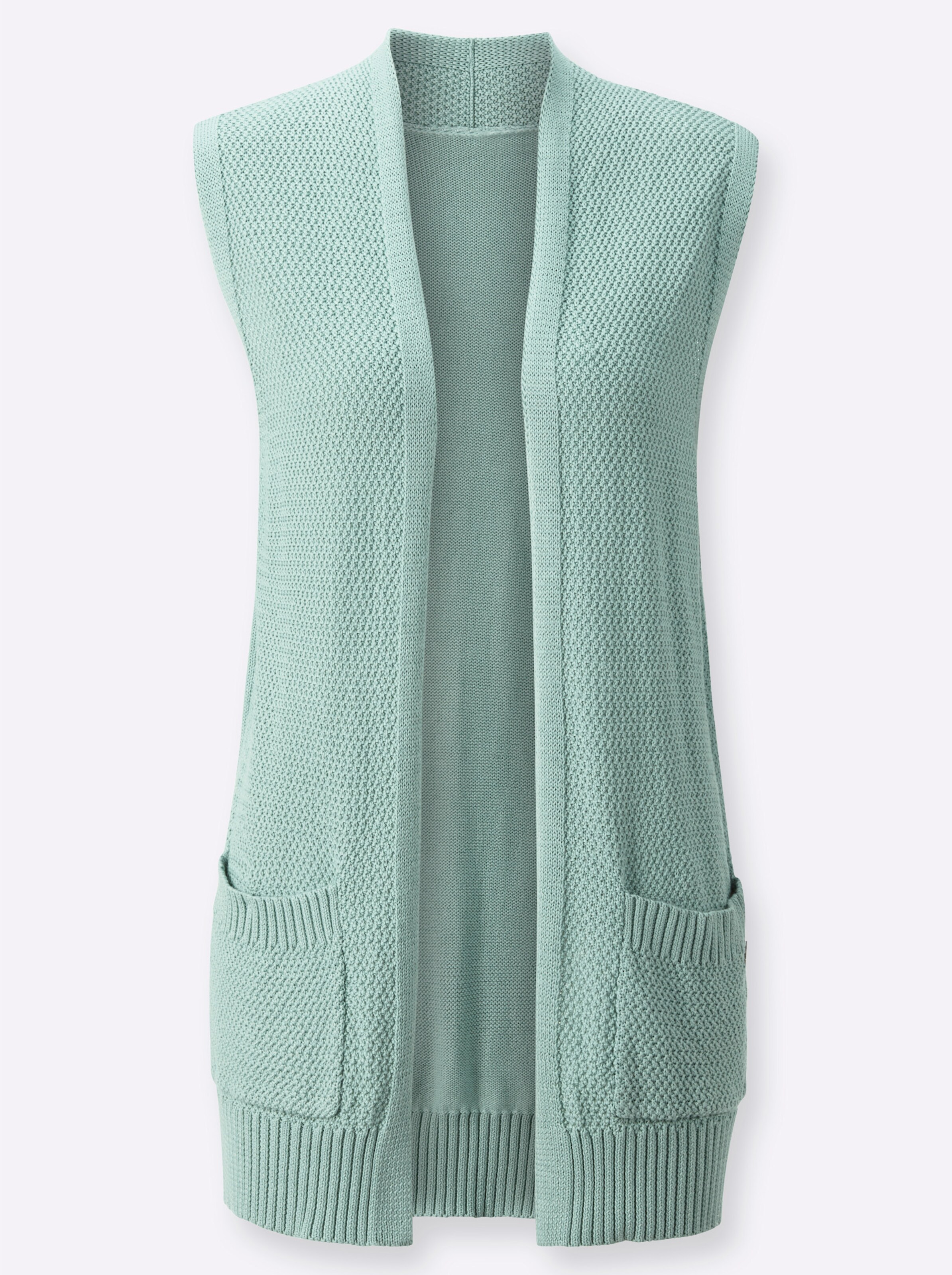 Strickweste in kalkmint