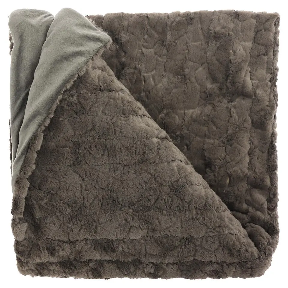 Unique Living - Plaid Veerle 150x200cm - Taupe