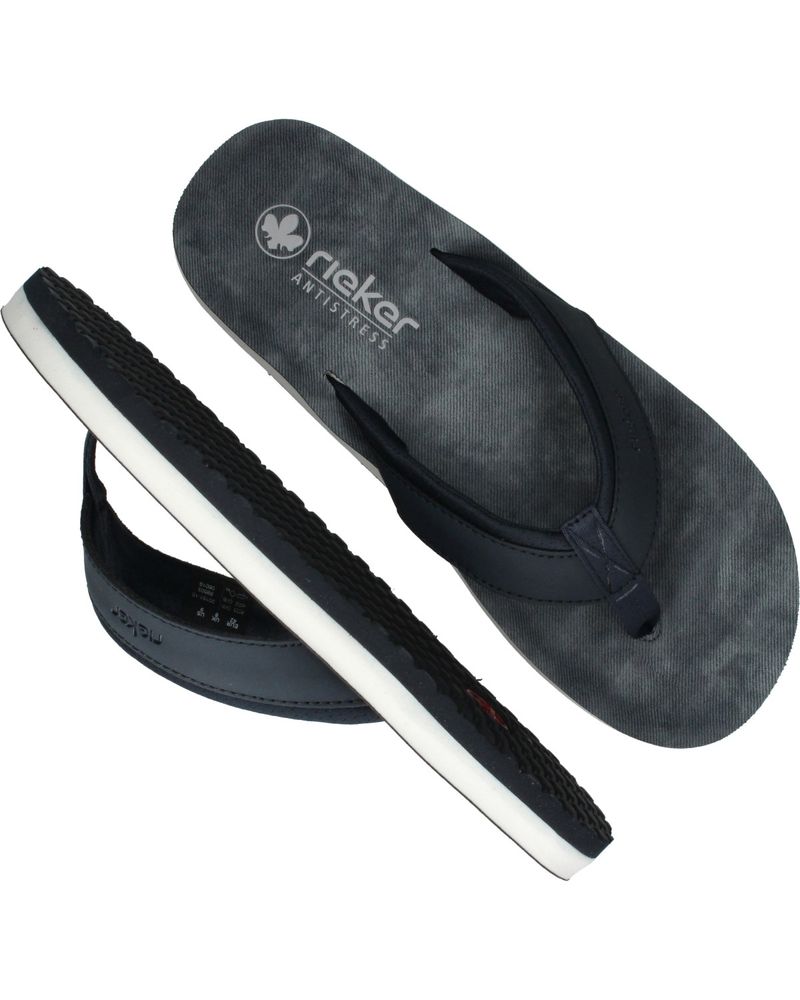 Rieker Slippers Blauw Heren