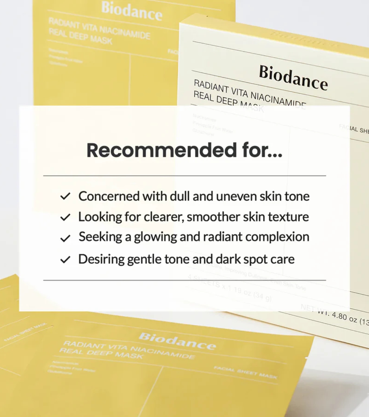 Biodance - Máscara Facial Radiant Vita Niacinamide