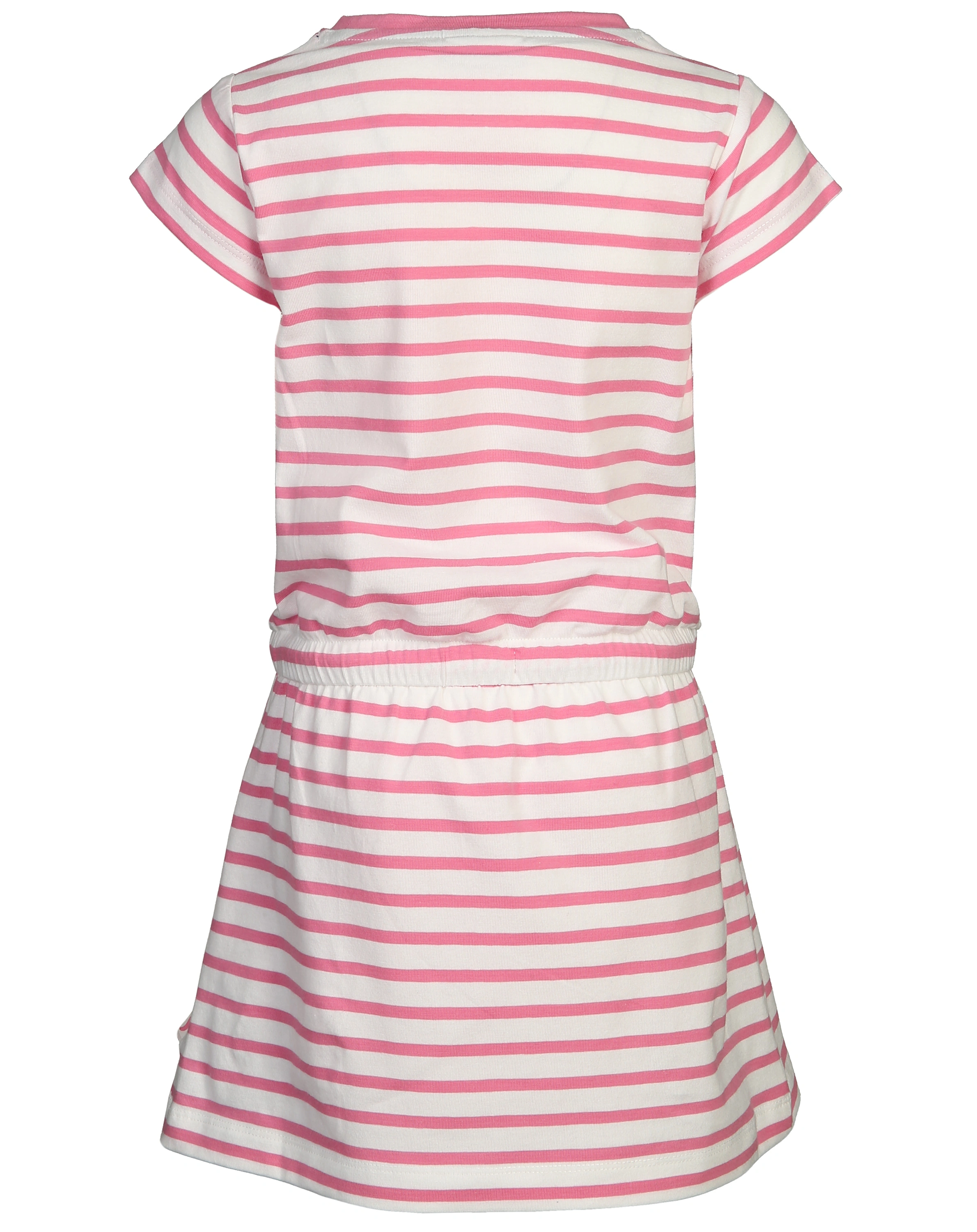 Jersey-Kleid BEACH PLEASE gestreift in bubble gum