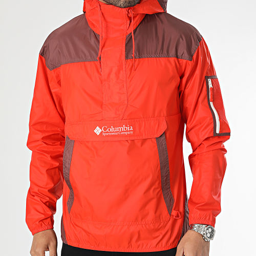 Coupe-Vent Capuche Challenger 1714291 Orange Bordeaux