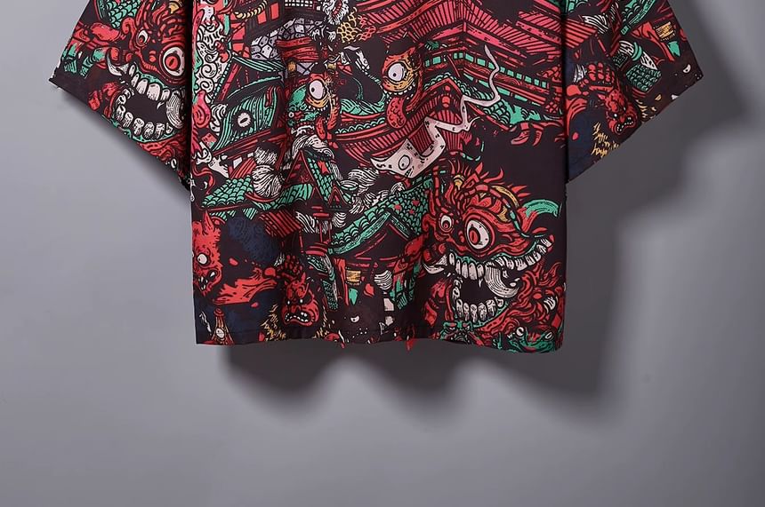 Esquerada - Licht jack met skeletprint en elleboogmouwen