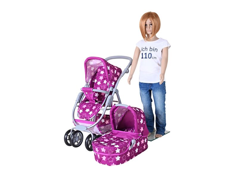 Knorrtoys Puppenbuggy Coco Star Dark Pink Puppenwagen