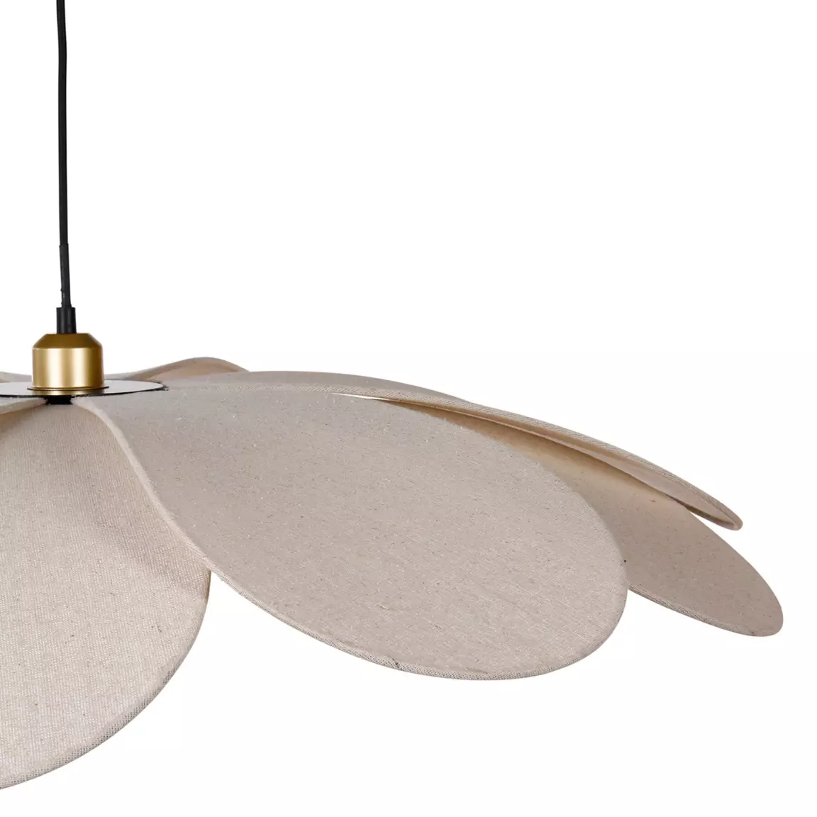 Suspension lumineuse pétale Lin (D90 cm) Margaux Beige