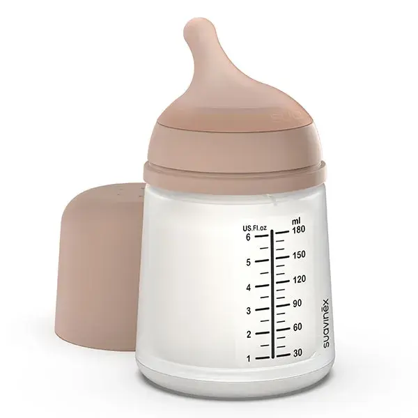 Mamadeira anticólica Suavinex Zerø.Zerø - Fluxo Lento / Tamanho Médio - 180ml