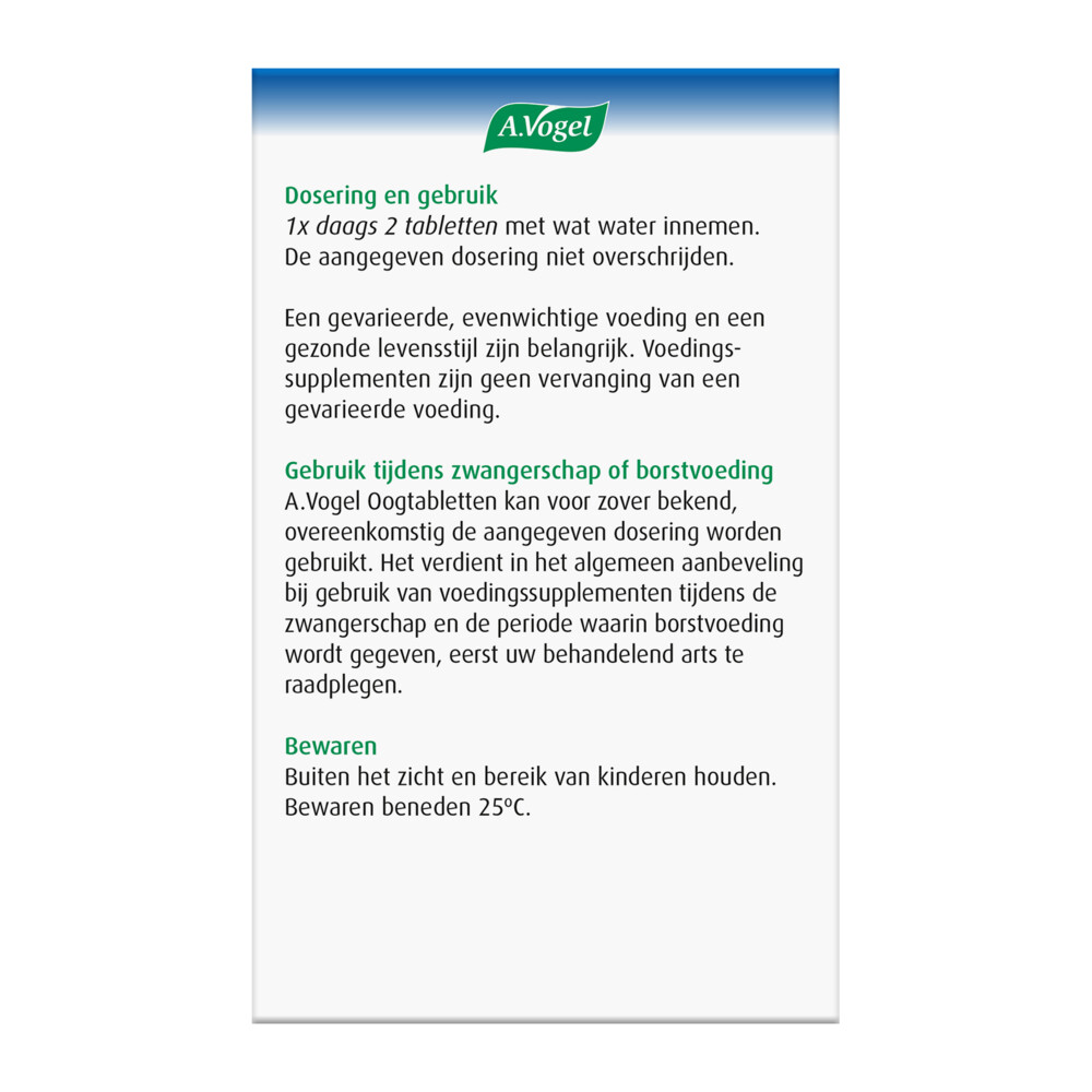 2x A.Vogel Oogtabletten 60 tabletten