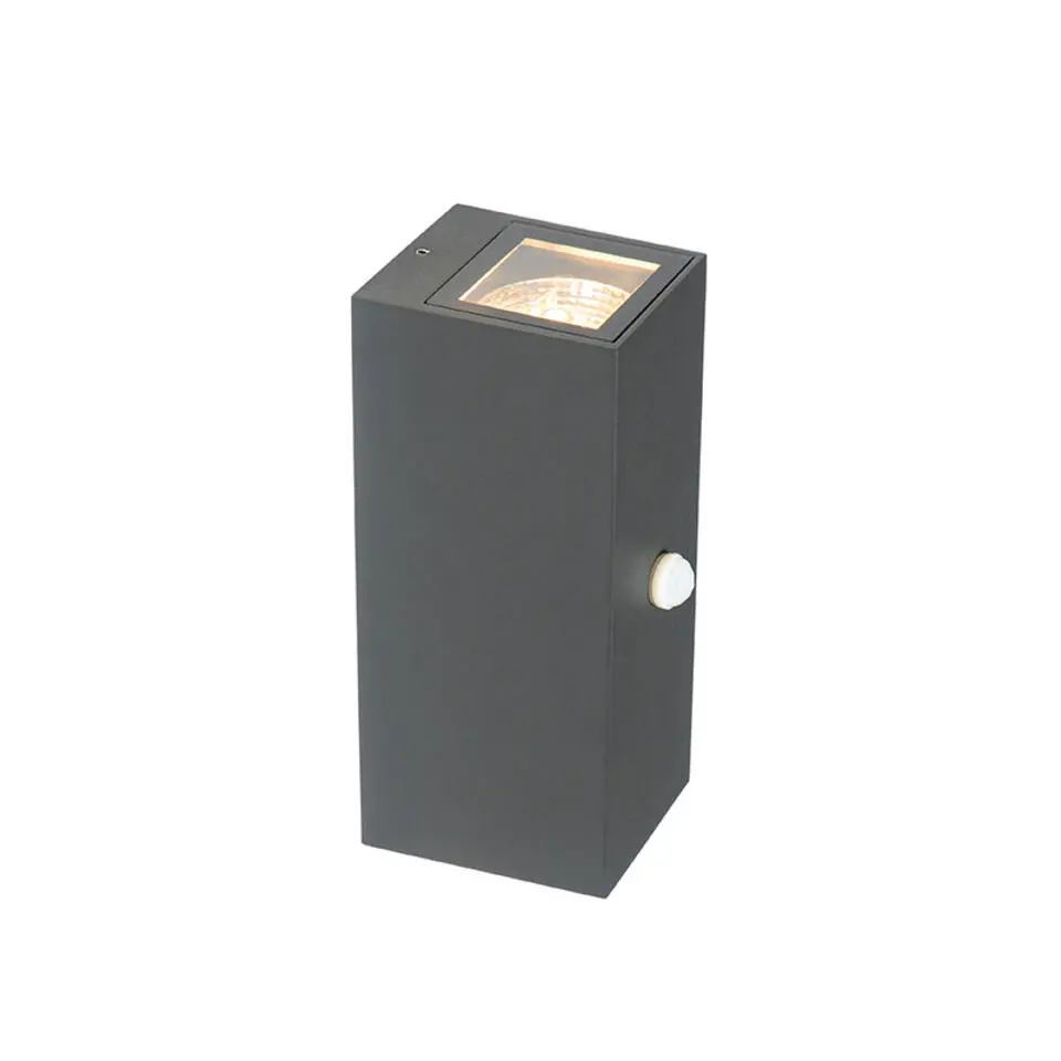 Qazqa buitenlampen met sensor baleno grijs gu10