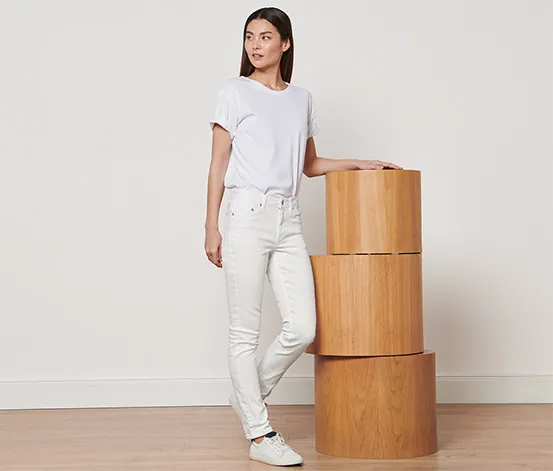 Colored Denim »Fit Emma«, cremeweiß