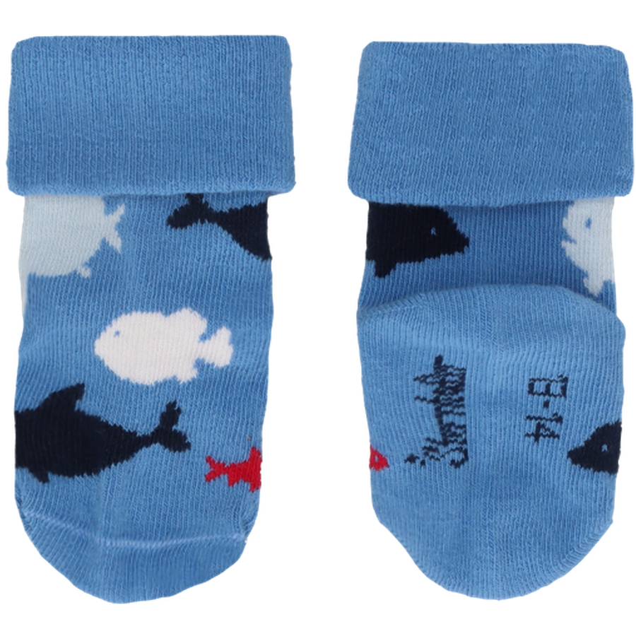 Sterntaler Baby-Socken 3er-Pack Hai samtblau