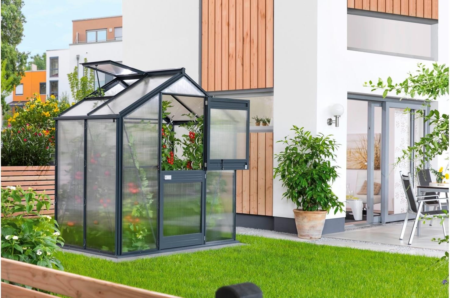 Beckmann Gewächshaus Modell U5 200 x 257 cm Anthrazit