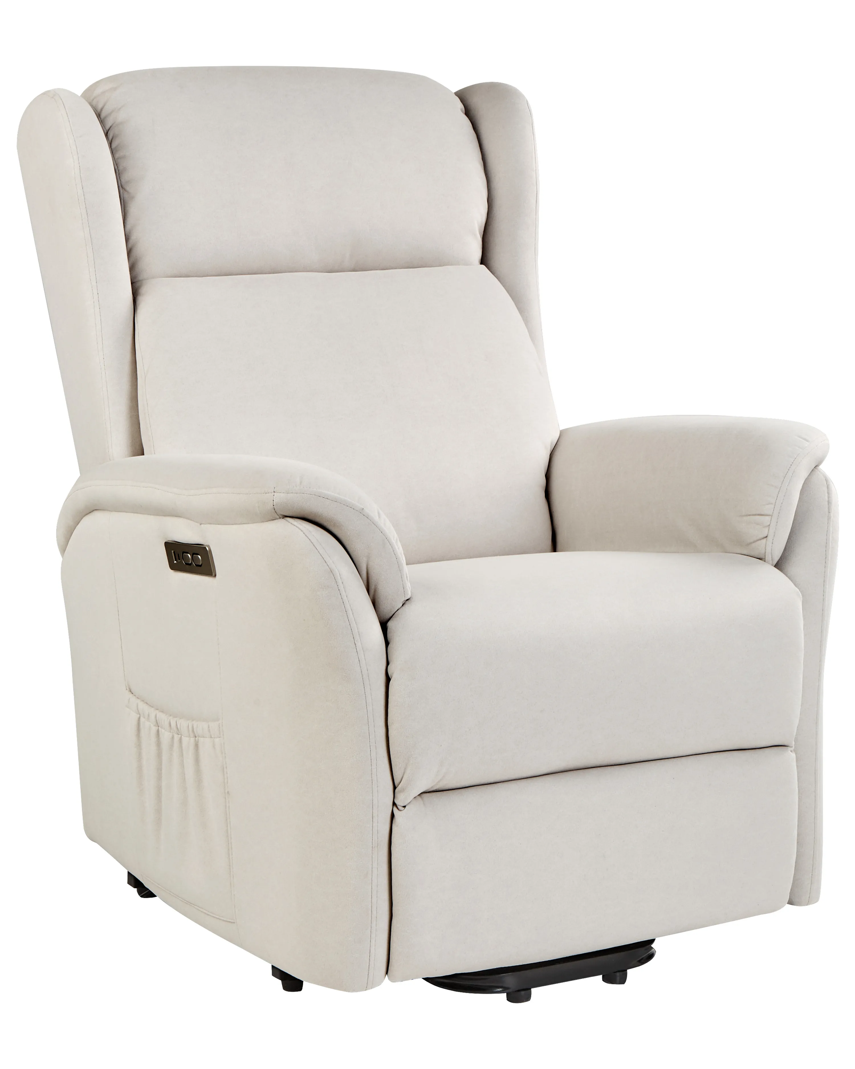 Elektrische relaxfauteuil ELEGY inclusief voetensteun Stof Lichtbeige