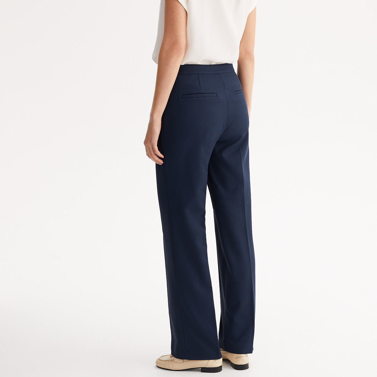 ANNE WEYBURN<br>Calças largas estilo marinheiro, cintura alta