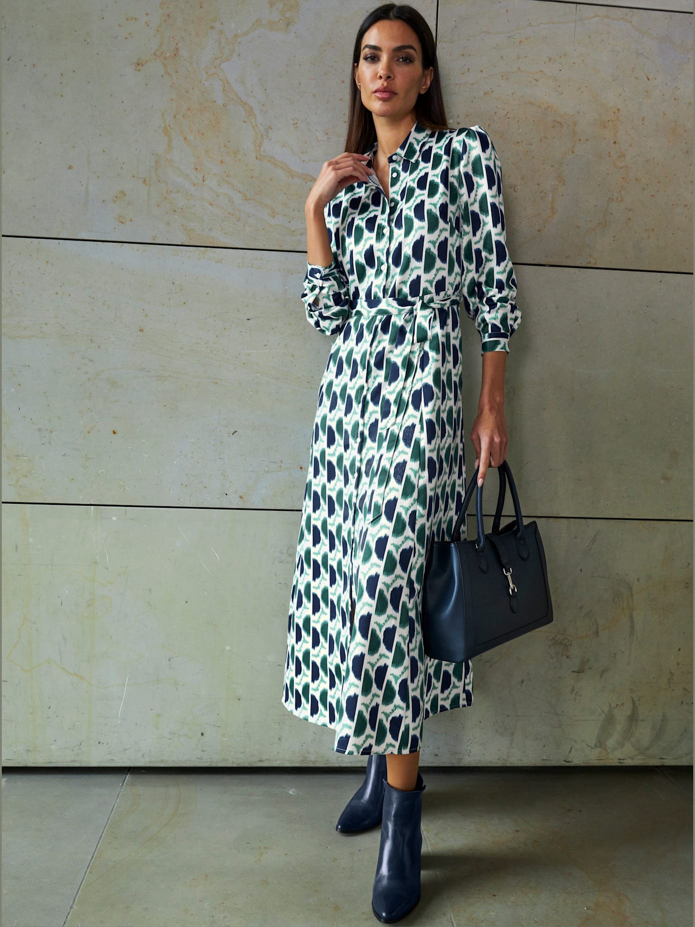 Robe imprimée coupe longue tendance
