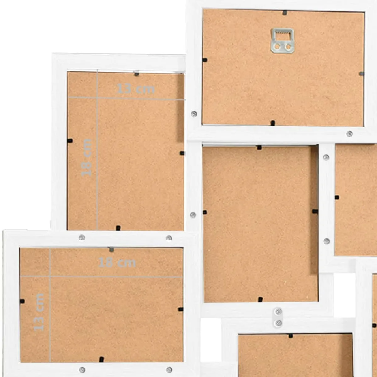 vidaXL Collage de cadres photo 10x(13x18 cm) - Blanc
