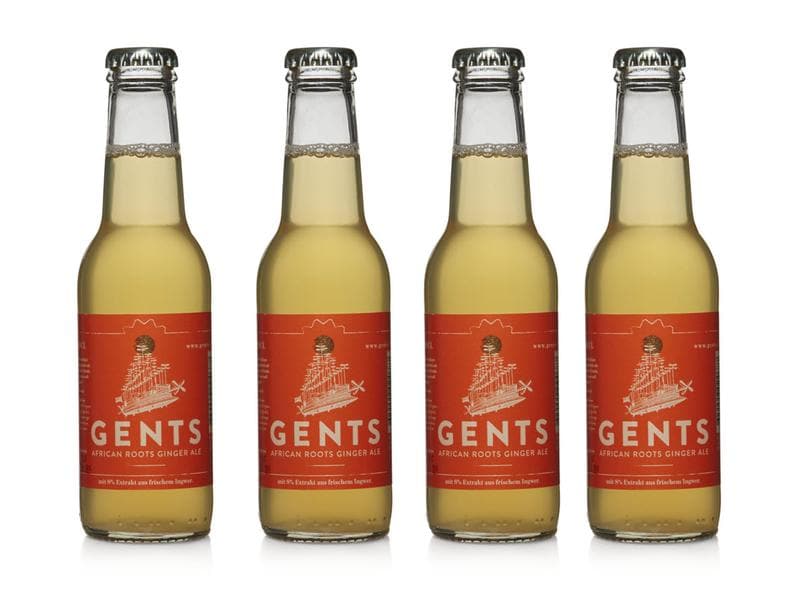 Gents African Roots Ginger Ale 4 x 0.2 l Kohlensäurehaltiges Erfrischungsgetränk mit Ingwergeschmack