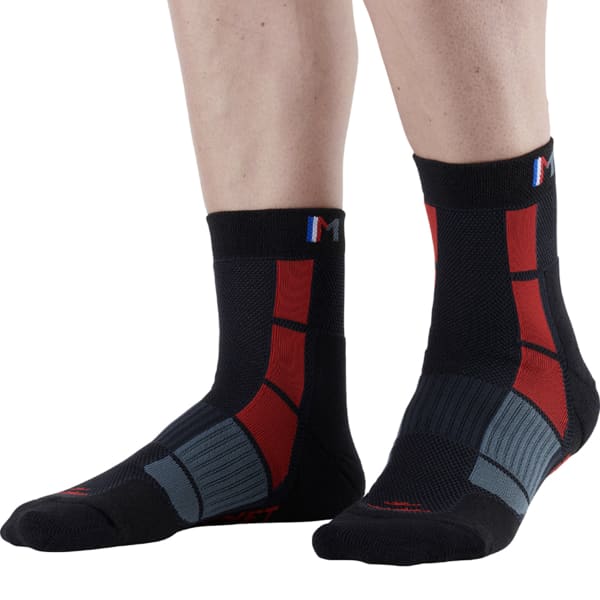 Chaussette randonnée MONNET MID AIR NOIR ROUGE