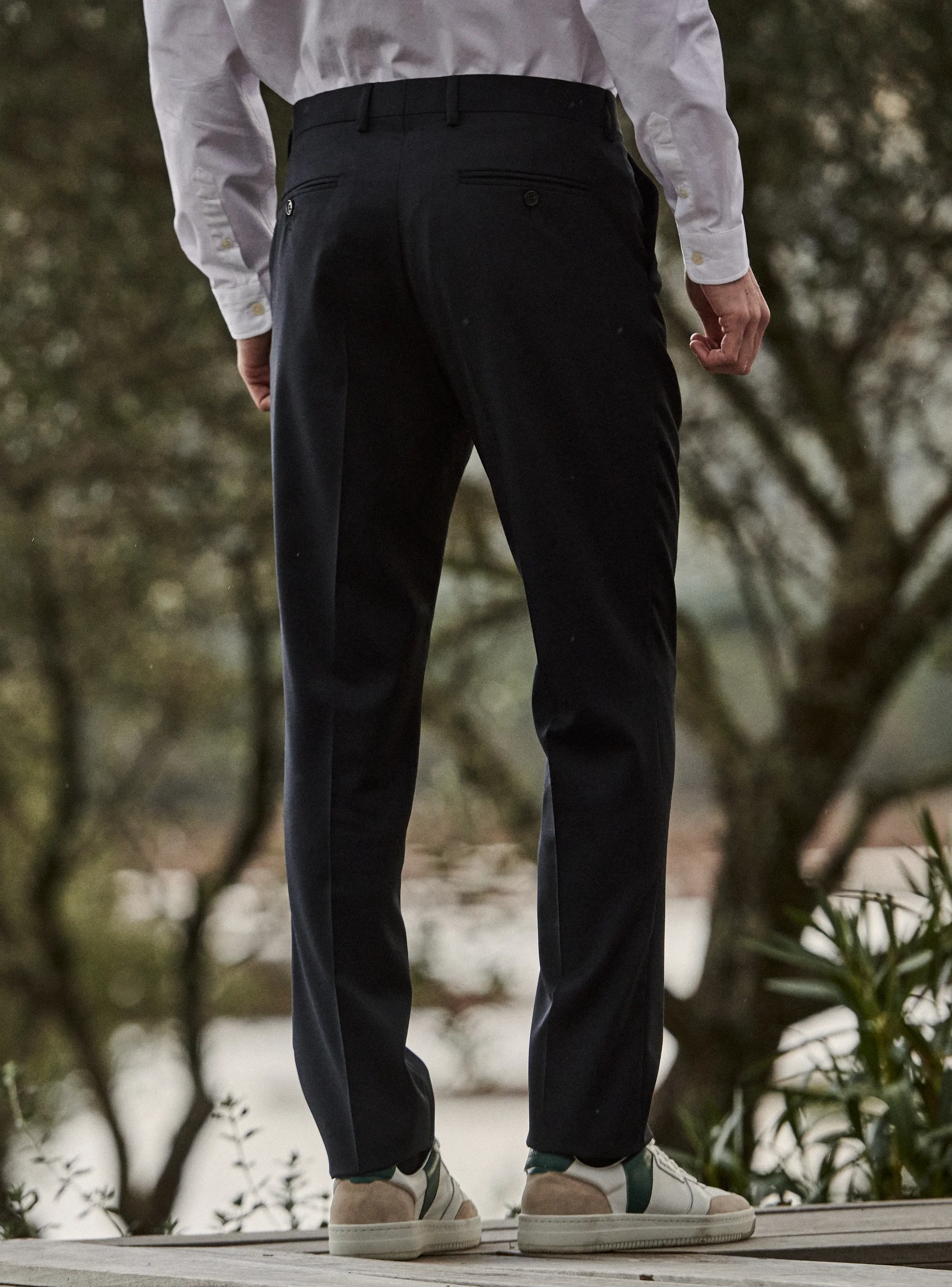 Pantalon de Costume en laine Gekko Navy