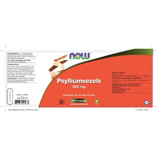 NOW Psylliumvezels 500 MG 200CP