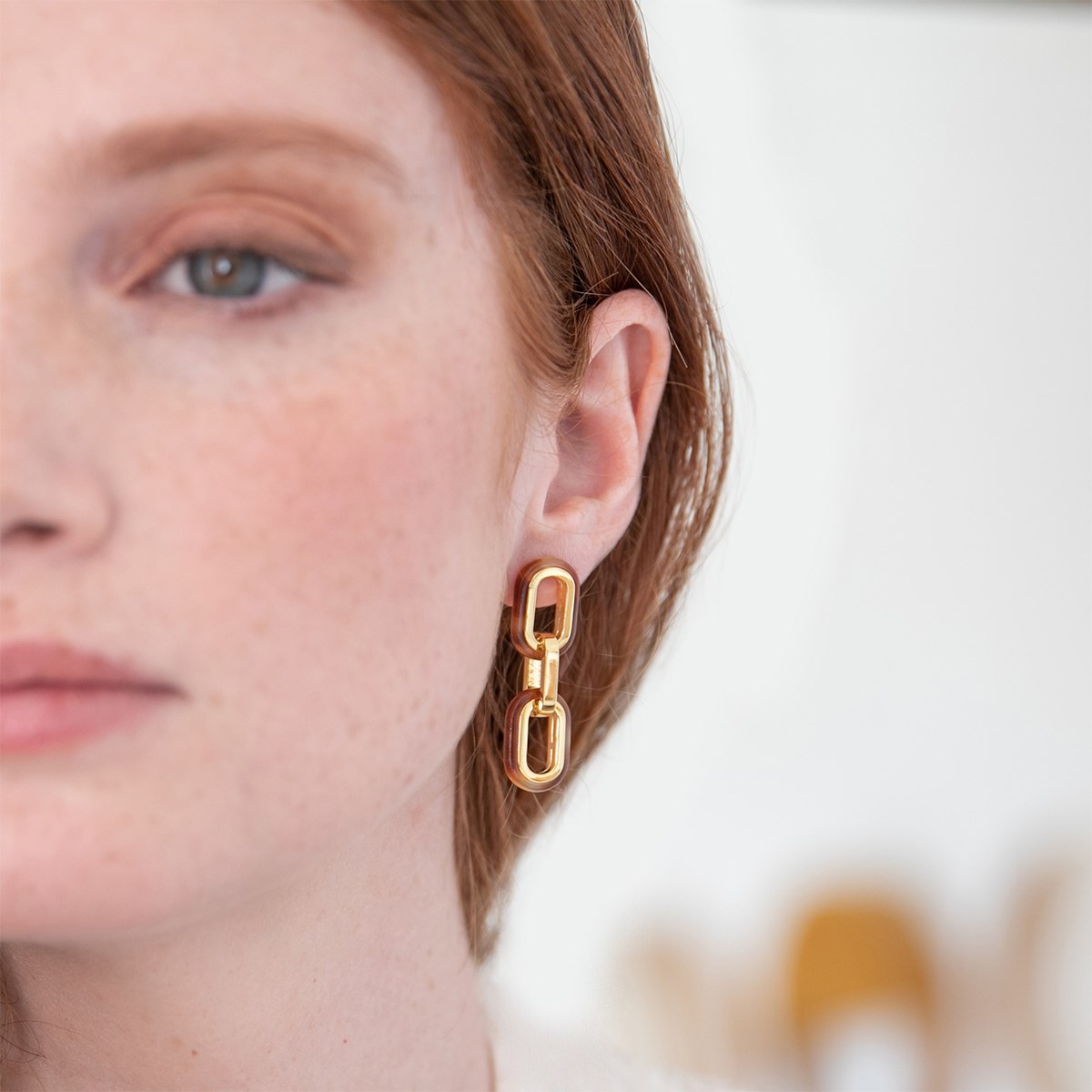 Boucles D'oreilles En Argent Et Acétate écaille Noire Muriel
