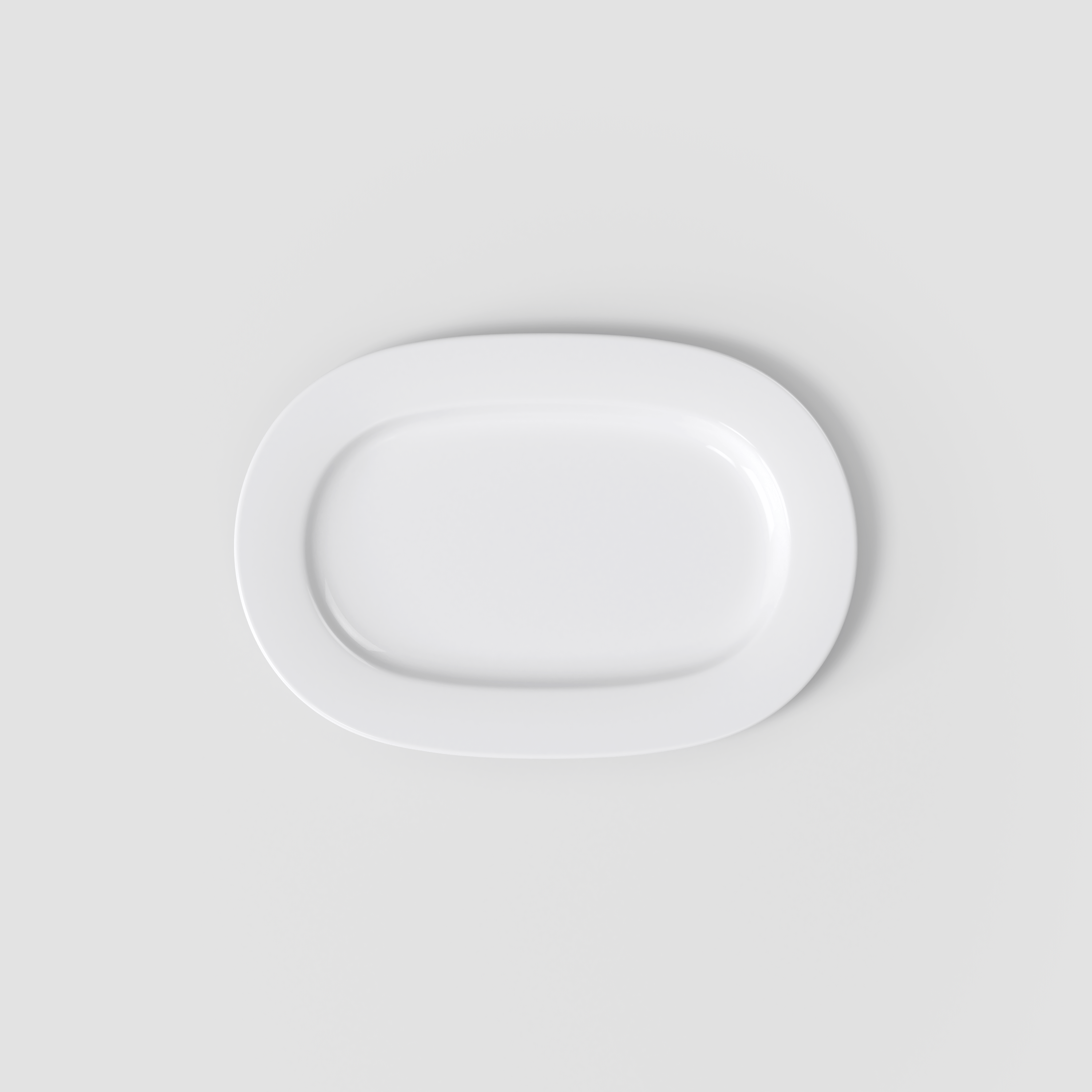 Anmut Serving tray White, 16.3'' x 11.3'', Premium Bone Porcelain
