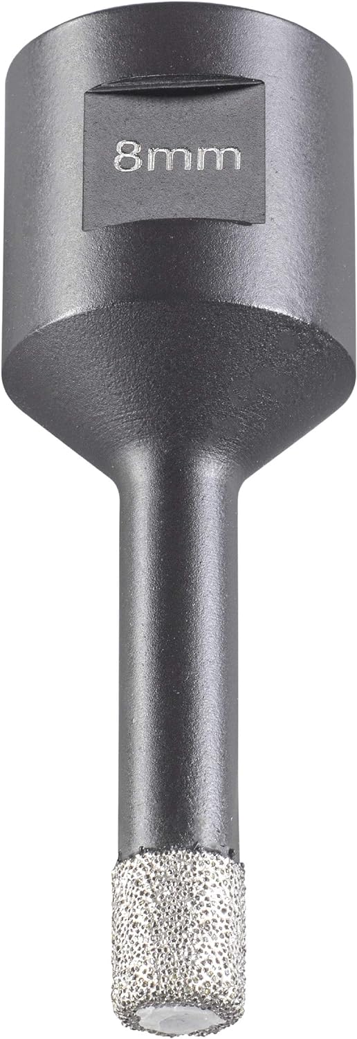 kwb 500208 Diamant Fliesen-Loch-Bohrer für Winkelschleifer, Lochsäge mit M14-Aufnahme, Diamont-Bohrkrone Durchmesser 8 mm