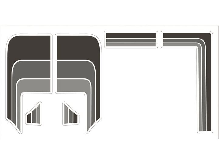 RC4WD Toyota 79-81 Body Decals Grau Karosserieaufkleber
