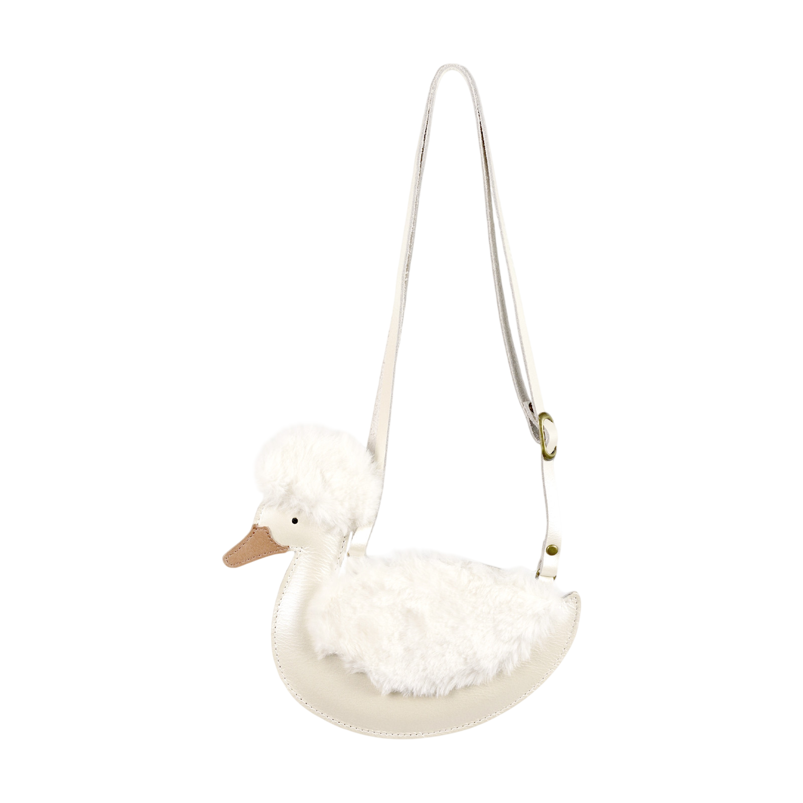 Tasche Duck Off White Metallic Leather