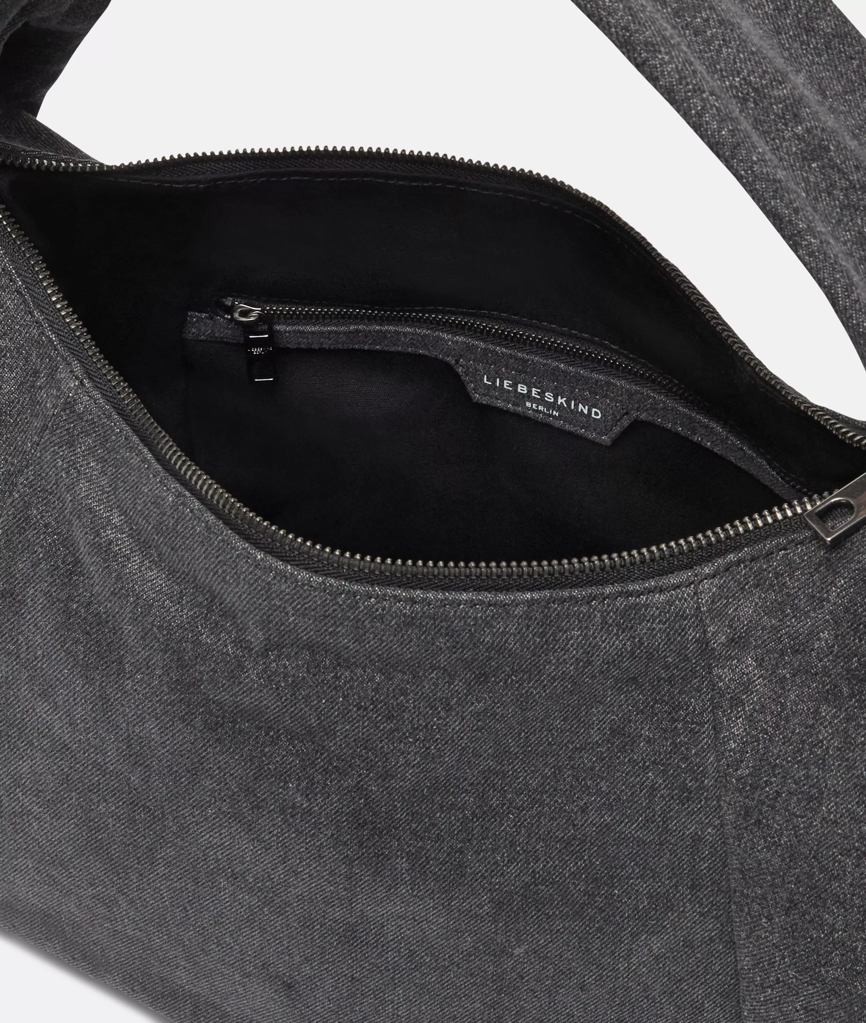 Denim Farrah Hobo M Spacious denim hobo bag