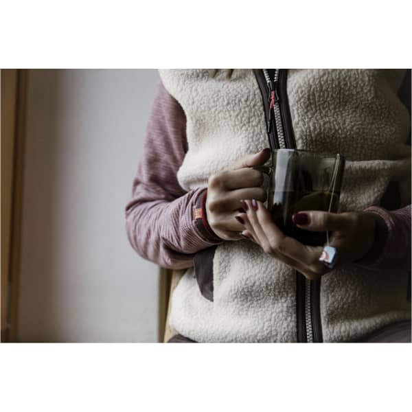 Veste polaire randonnée KARPOS MOIAZZA RETRO HOODIE W VEST OAT/HUCKLEBERRY