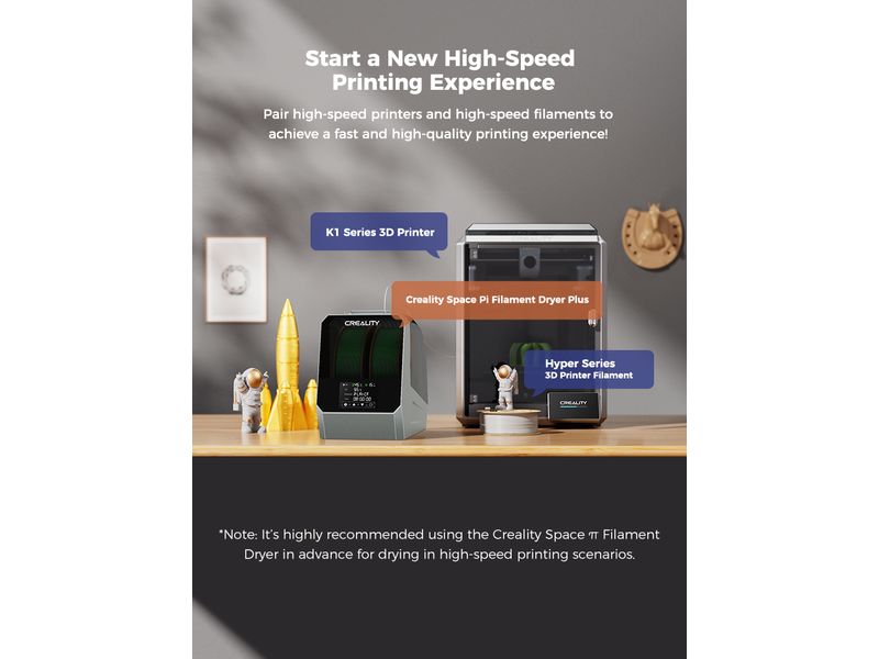 Creality Filament Trockenbox Space Dryer P Filament-Box mit LCD-Touch-Screen zum Wärmen und Trocknen