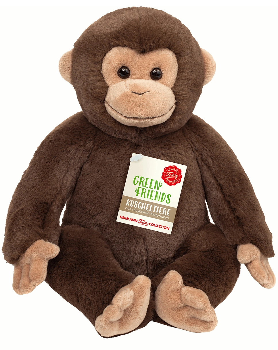 Kuscheltier GREEN FRIENDS - AFFE sitzend (35cm) in braun