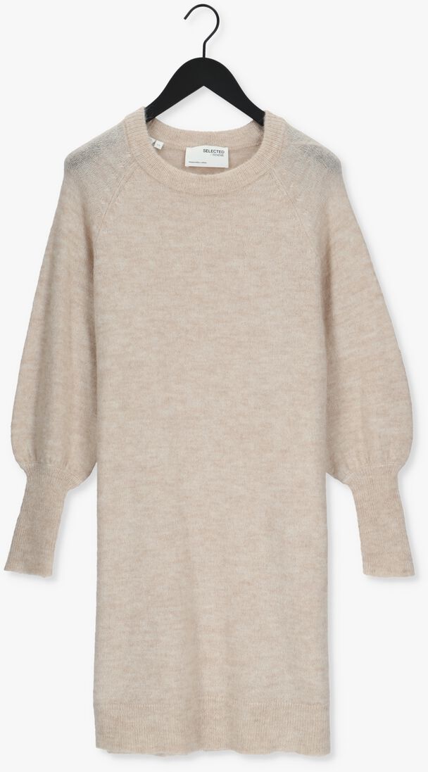 SELECTED FEMME beige selected femme mini jurk slflulu ls knit dress b