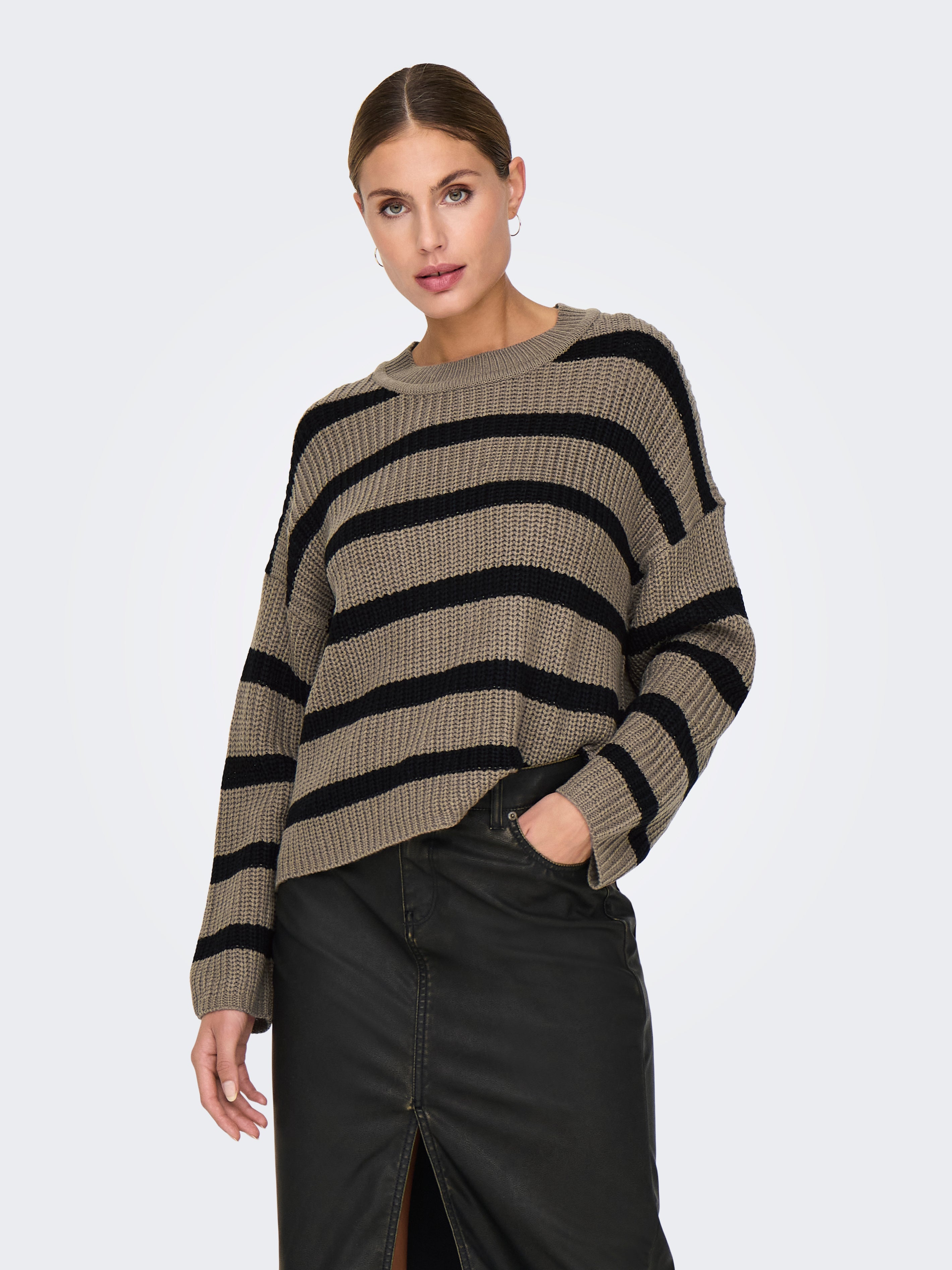 JDYJUSTY Strickpullover Walnut