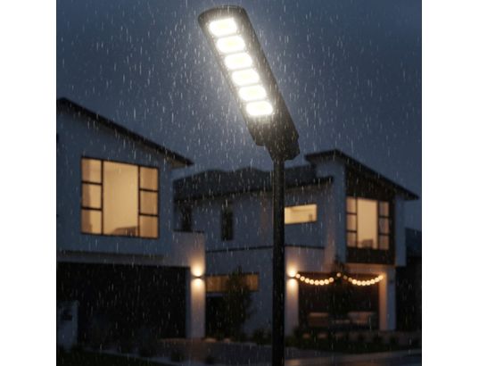 JORTAN TECH - Eclairage solaire Lampadaire modèle g - 280 watts - 168 led - 63500k