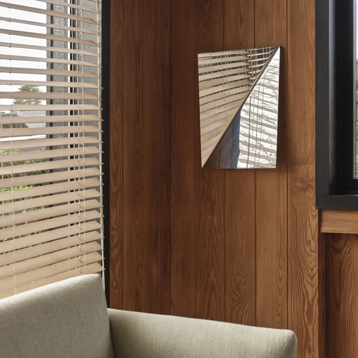 Muuto - Gaze Wandspiegel, Stahl poliert, 30 x 25 cm