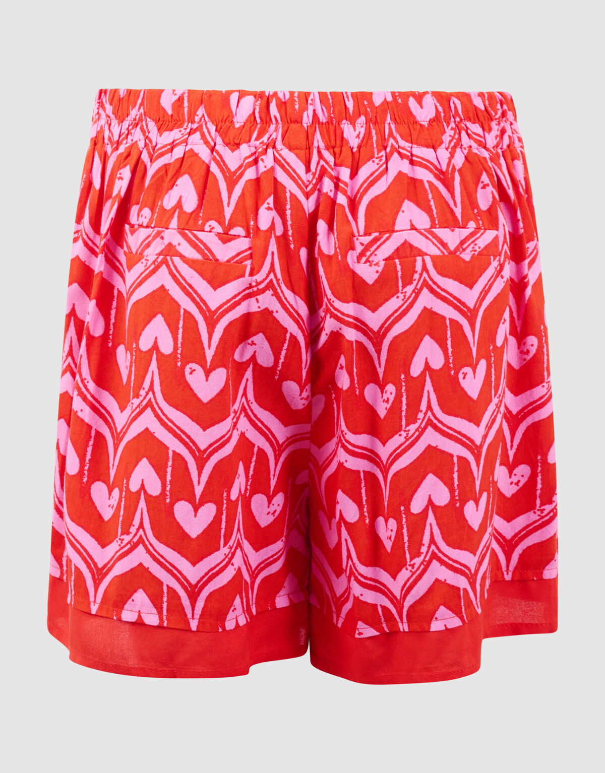 Heart Print Skort Roze/Rood