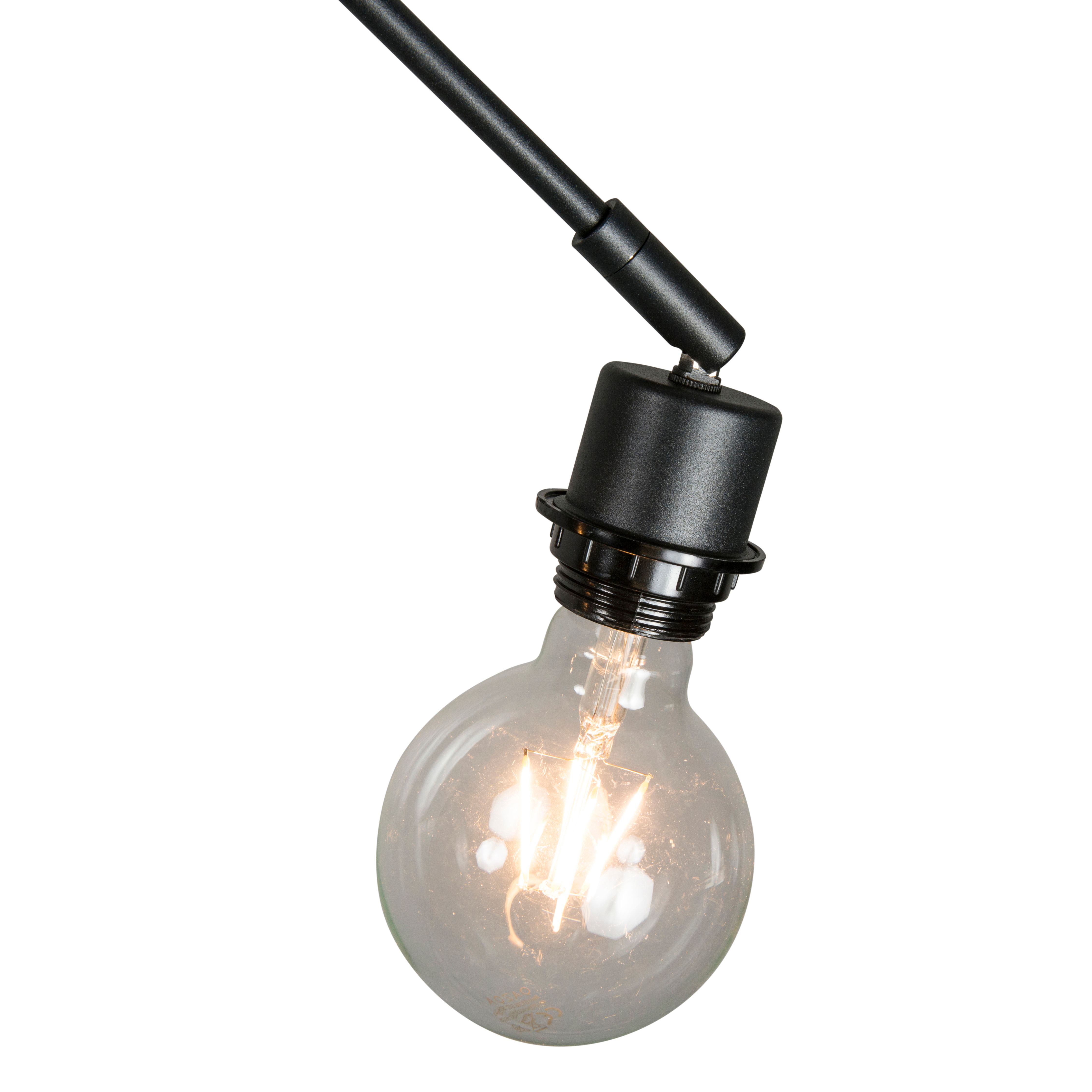 Moderne hanglamp zwart zonder kap 2-lichts - Blitz