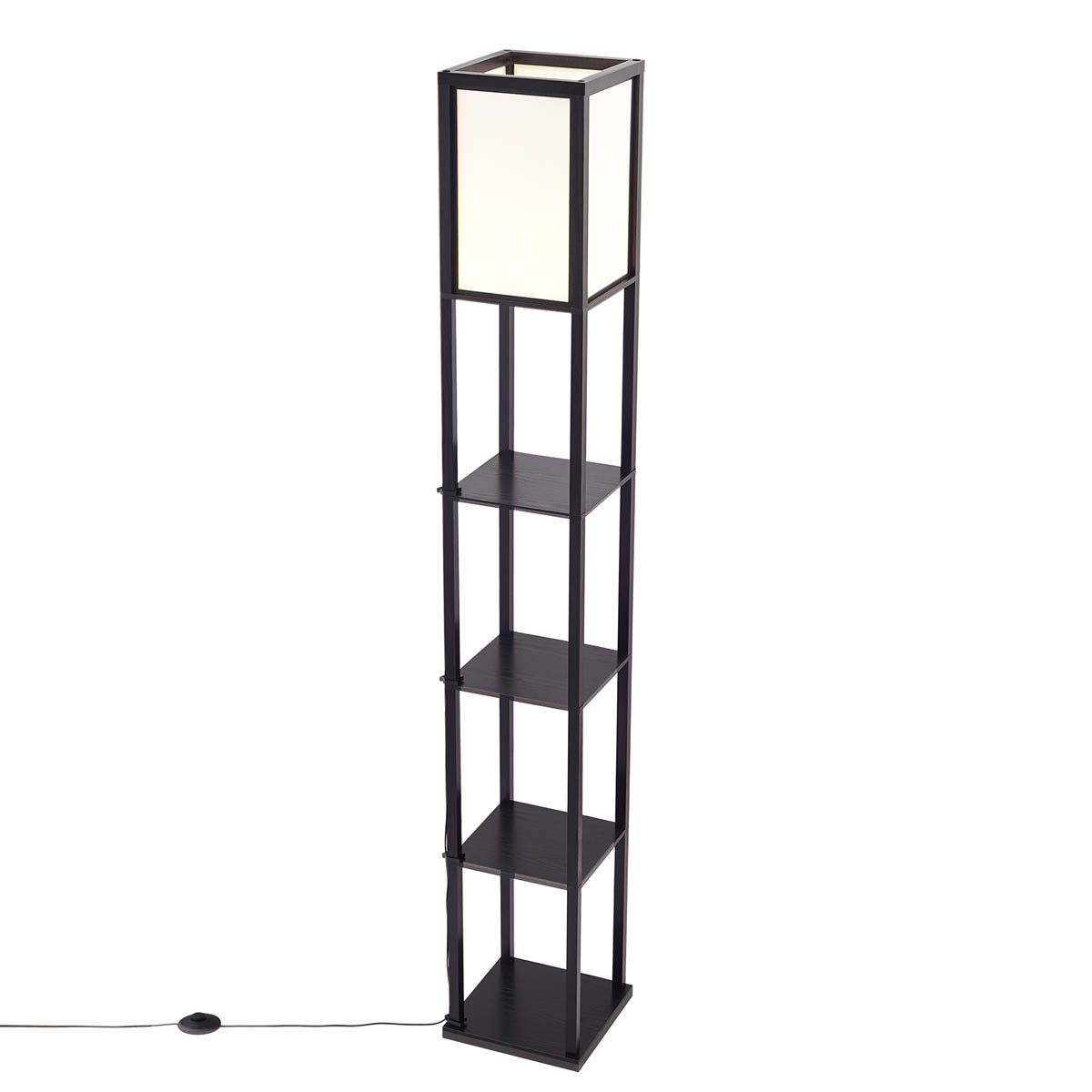 Design vloerlamp zwart met wit incl. LED - Nea