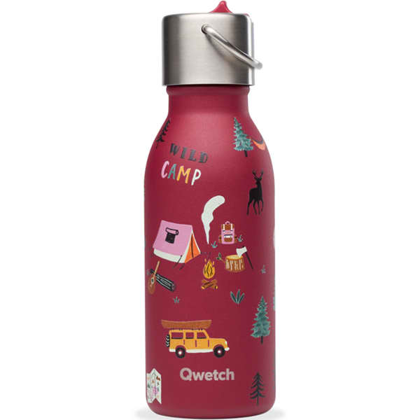 Bouteille isotherme QWETCH INSULATED STAINLESS STEEL BOTTLE KIDS YOSEMITE 350ML GARNET