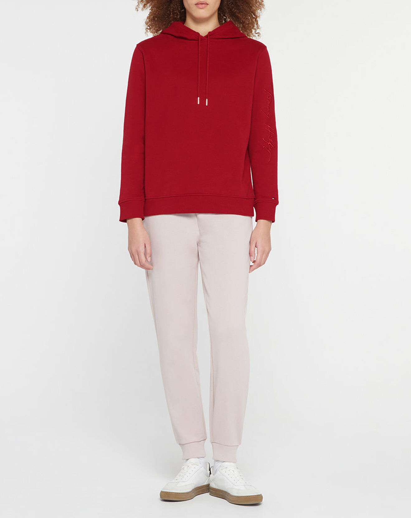 Tommy Hilfiger Sweat 100% Coton Bio Script rouge
