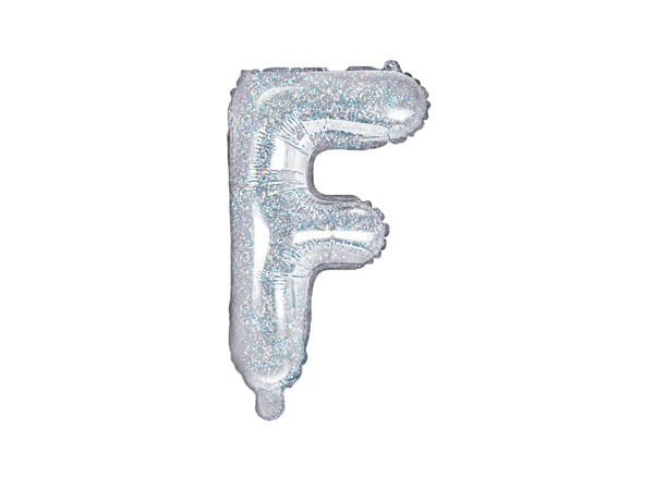 Folie Ballon Letter F Holografisch Leeg 35cm