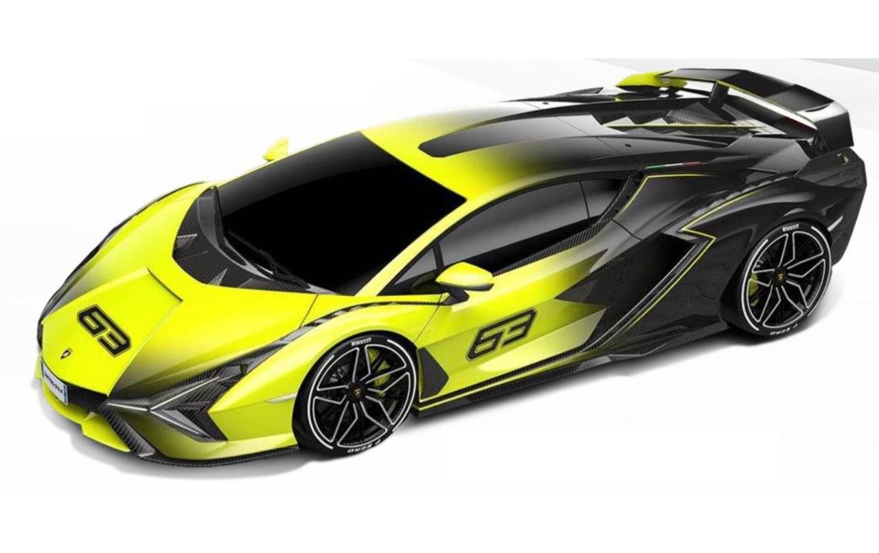 Lamborghini Sian FKP 37 Gelb 1:18Sammlermodell im Massstab 1:18